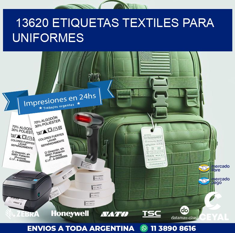 13620 ETIQUETAS TEXTILES PARA UNIFORMES