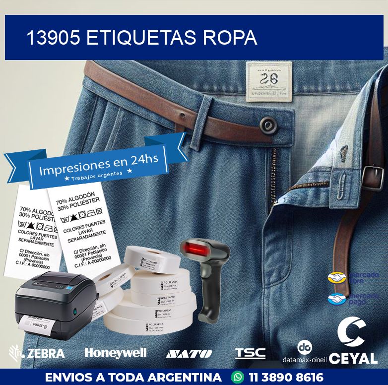 13905 ETIQUETAS ROPA