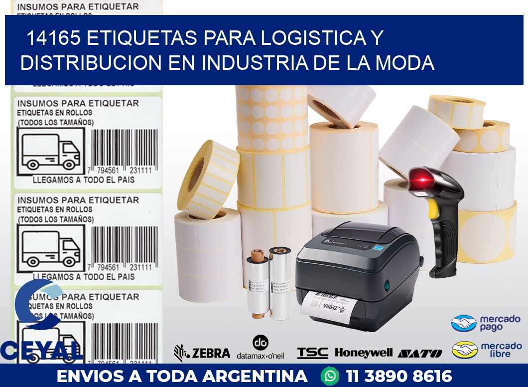 14165 ETIQUETAS PARA LOGISTICA Y DISTRIBUCION EN INDUSTRIA DE LA MODA
