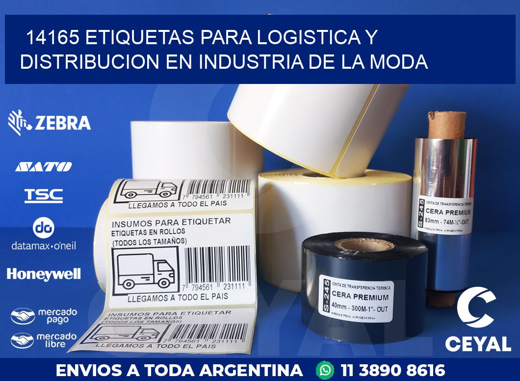 14165 ETIQUETAS PARA LOGISTICA Y DISTRIBUCION EN INDUSTRIA DE LA MODA