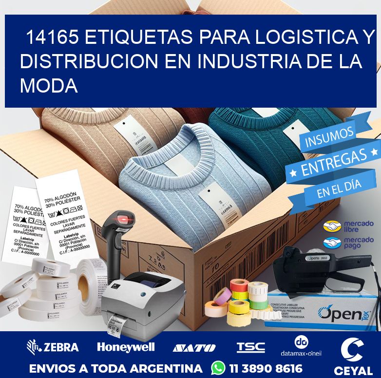 14165 ETIQUETAS PARA LOGISTICA Y DISTRIBUCION EN INDUSTRIA DE LA MODA