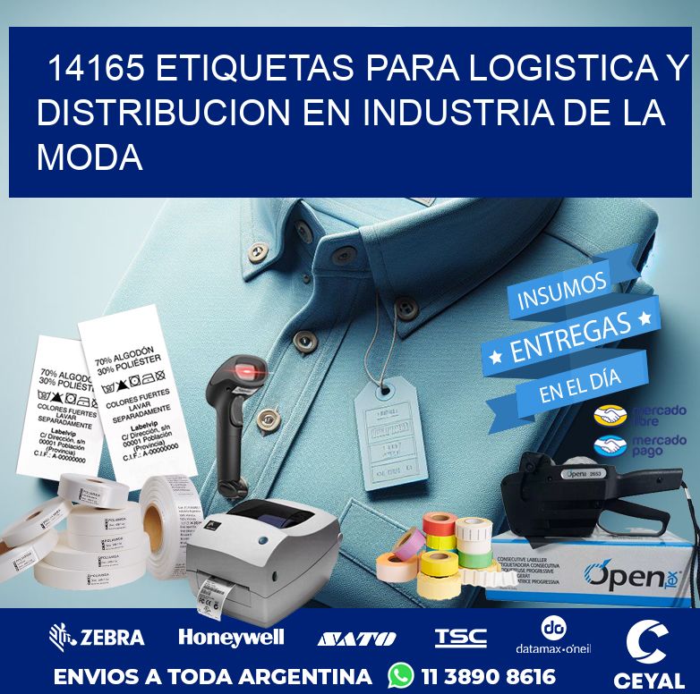 14165 ETIQUETAS PARA LOGISTICA Y DISTRIBUCION EN INDUSTRIA DE LA MODA