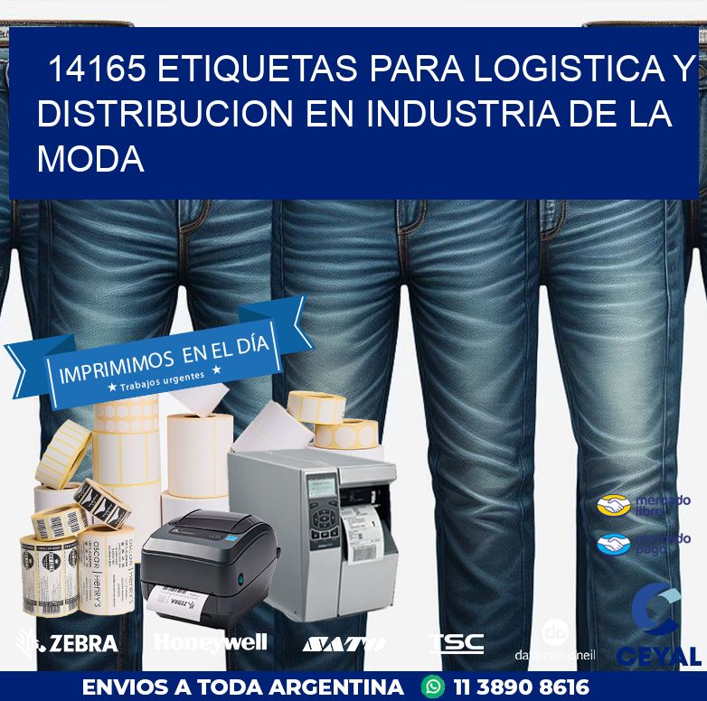 14165 ETIQUETAS PARA LOGISTICA Y DISTRIBUCION EN INDUSTRIA DE LA MODA
