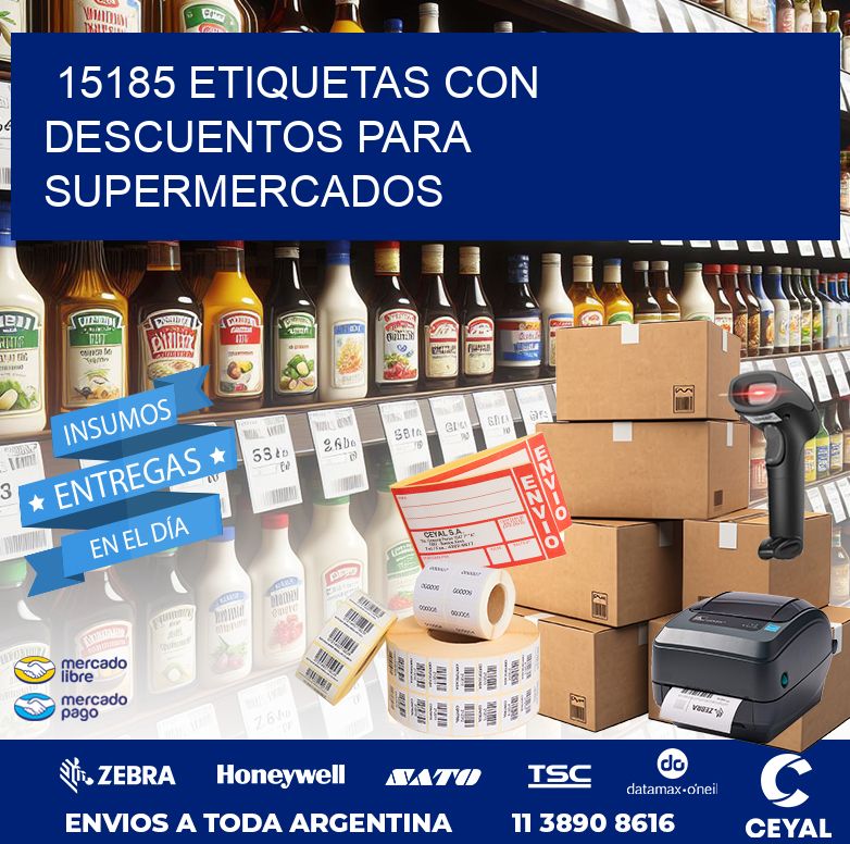 15185 ETIQUETAS CON DESCUENTOS PARA SUPERMERCADOS