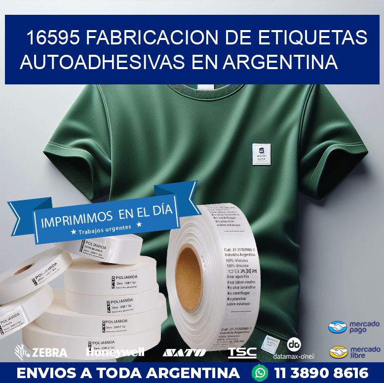 16595 FABRICACION DE ETIQUETAS AUTOADHESIVAS EN ARGENTINA