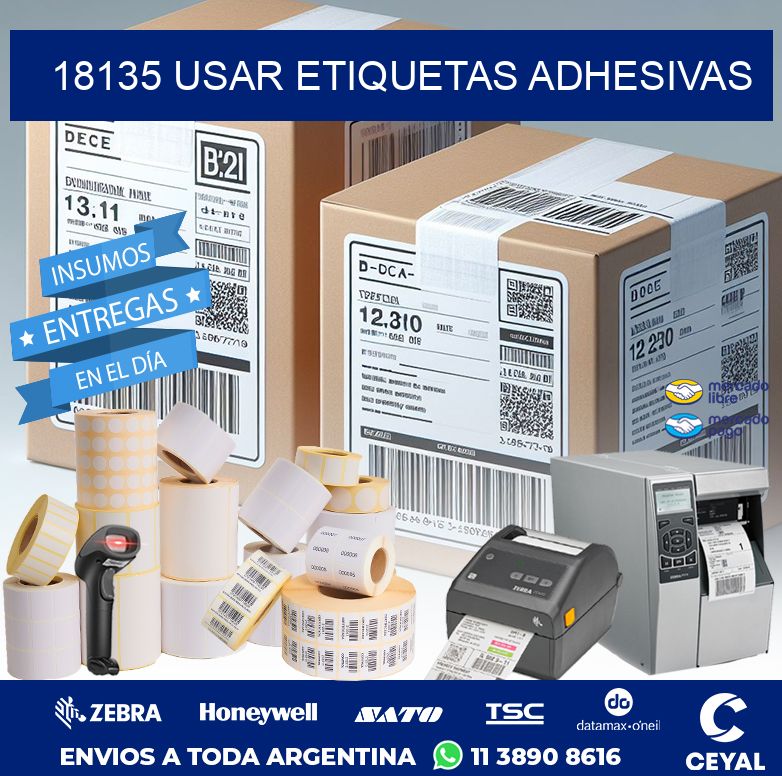 18135 USAR ETIQUETAS ADHESIVAS