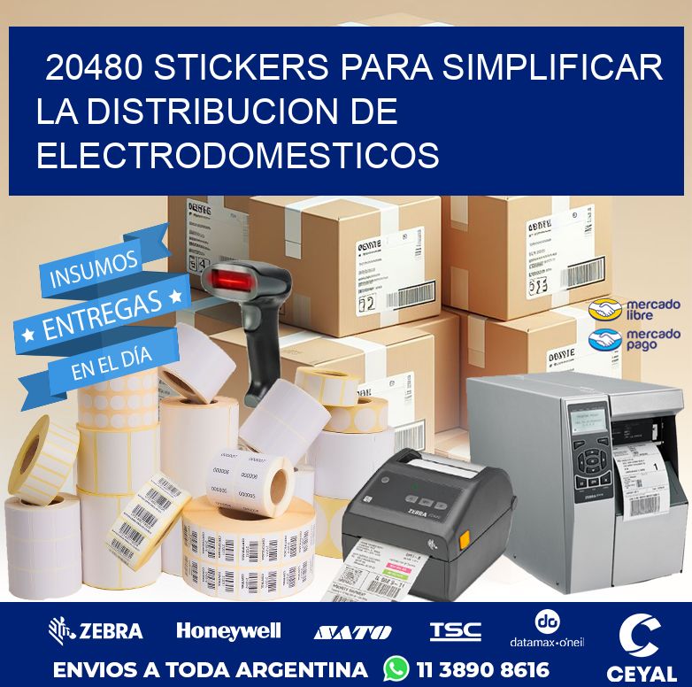 20480 STICKERS PARA SIMPLIFICAR LA DISTRIBUCION DE ELECTRODOMESTICOS