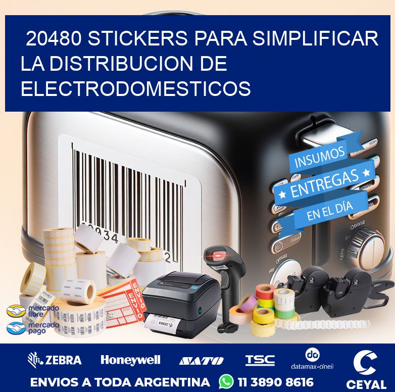 20480 STICKERS PARA SIMPLIFICAR LA DISTRIBUCION DE ELECTRODOMESTICOS