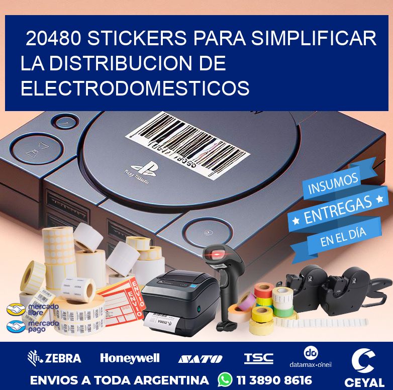 20480 STICKERS PARA SIMPLIFICAR LA DISTRIBUCION DE ELECTRODOMESTICOS