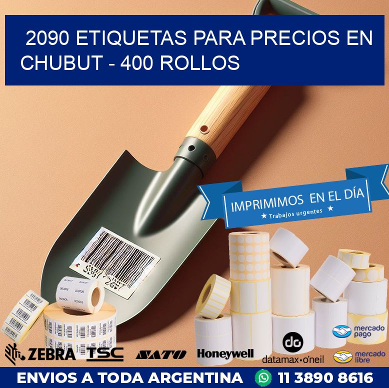 2090 ETIQUETAS PARA PRECIOS EN CHUBUT – 400 ROLLOS