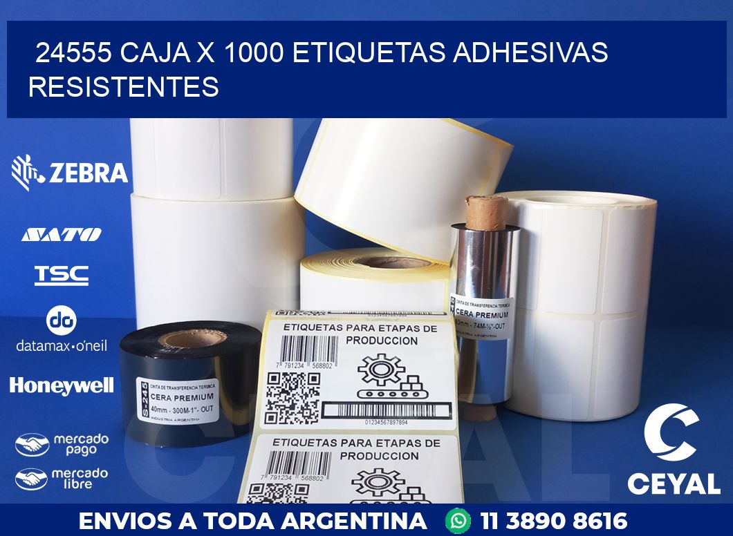 24555 CAJA X 1000 ETIQUETAS ADHESIVAS RESISTENTES
