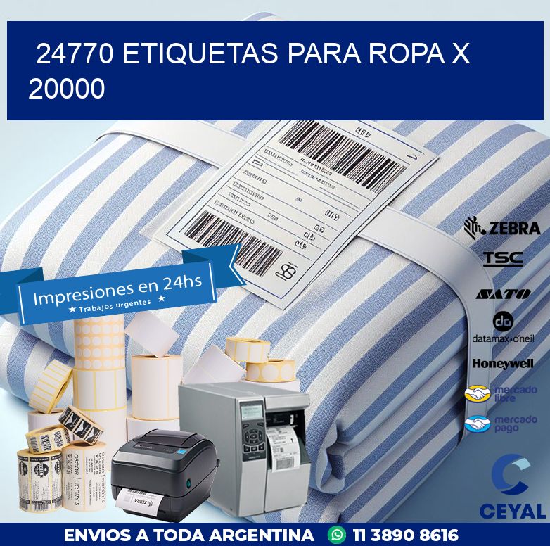24770 ETIQUETAS PARA ROPA X 20000