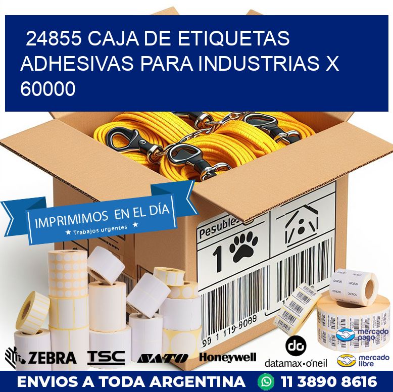 24855 CAJA DE ETIQUETAS ADHESIVAS PARA INDUSTRIAS X 60000
