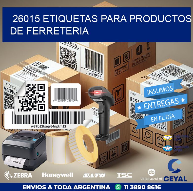 26015 ETIQUETAS PARA PRODUCTOS DE FERRETERIA