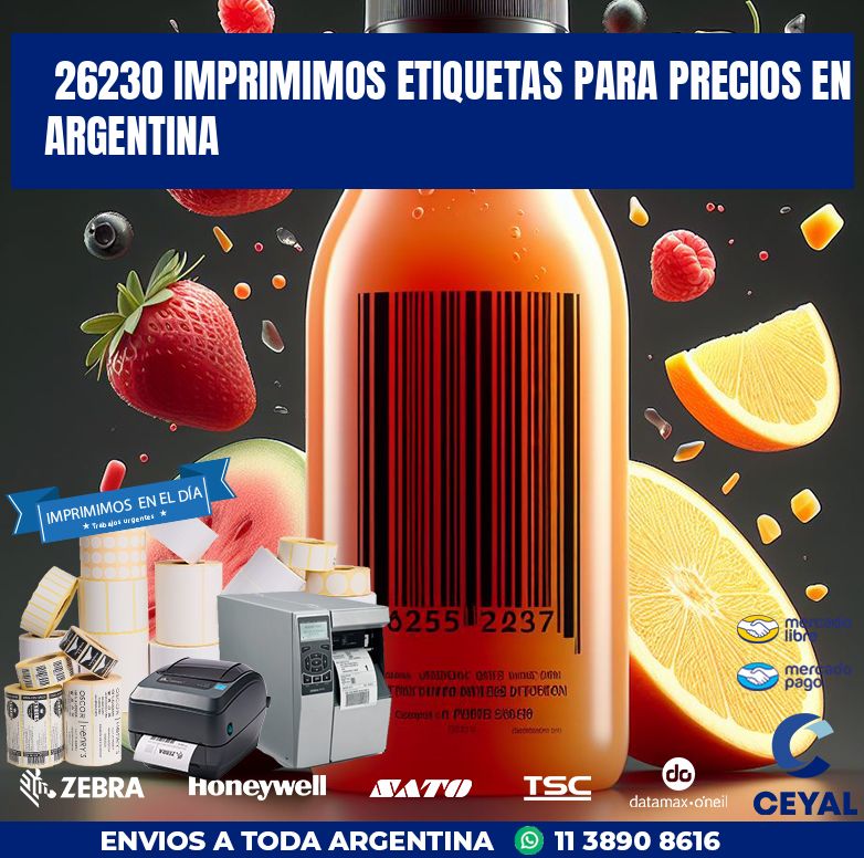 26230 IMPRIMIMOS ETIQUETAS PARA PRECIOS EN ARGENTINA