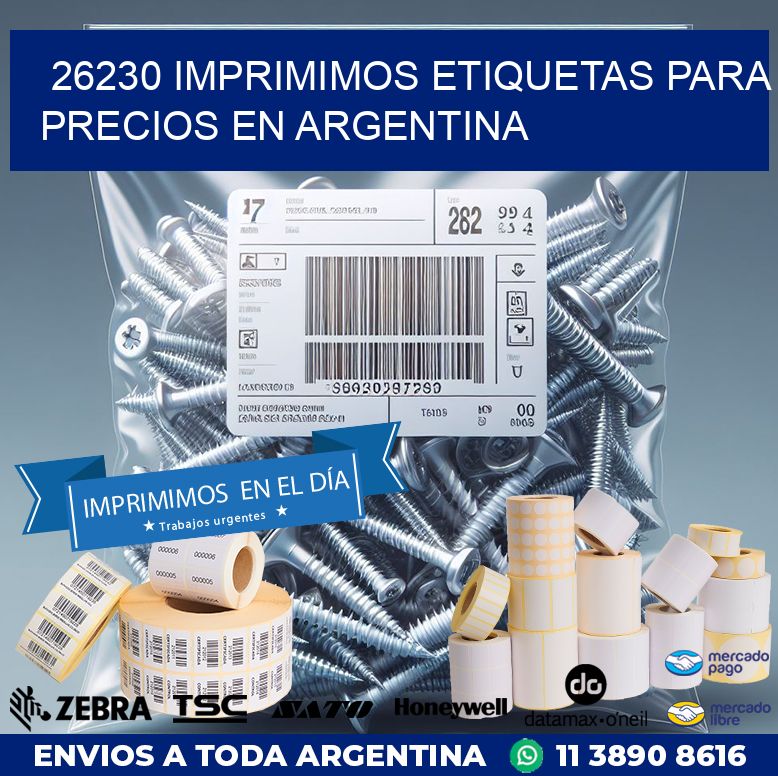 26230 IMPRIMIMOS ETIQUETAS PARA PRECIOS EN ARGENTINA