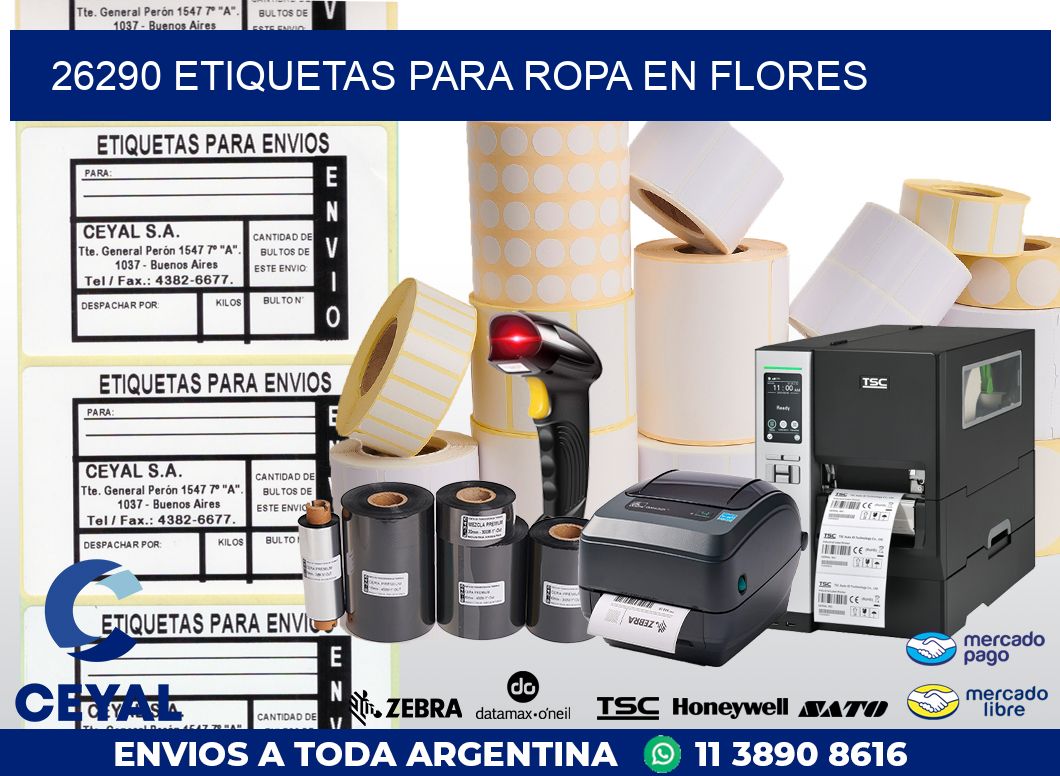 26290 ETIQUETAS PARA ROPA EN FLORES