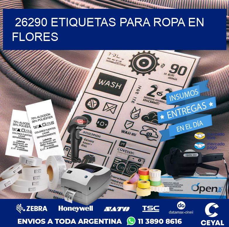 26290 ETIQUETAS PARA ROPA EN FLORES