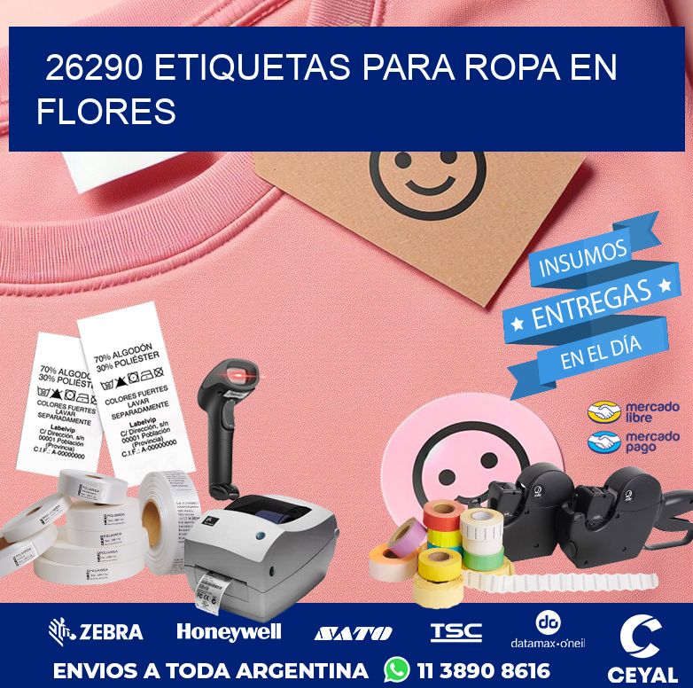 26290 ETIQUETAS PARA ROPA EN FLORES