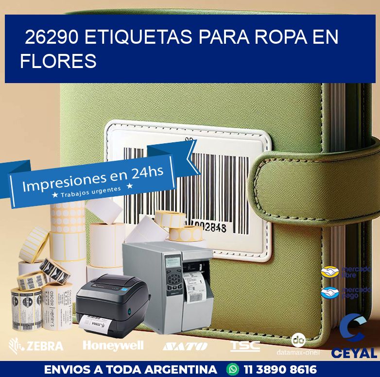 26290 ETIQUETAS PARA ROPA EN FLORES