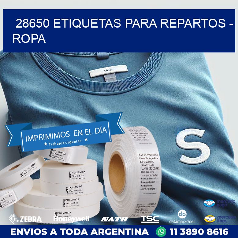 28650 ETIQUETAS PARA REPARTOS - ROPA