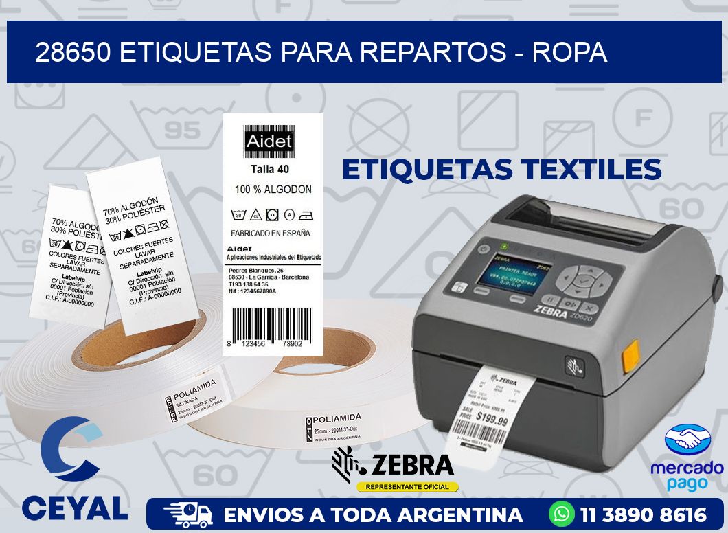 28650 ETIQUETAS PARA REPARTOS - ROPA