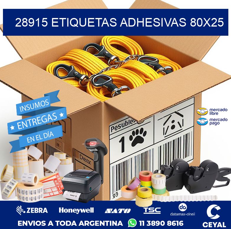 28915 ETIQUETAS ADHESIVAS 80X25