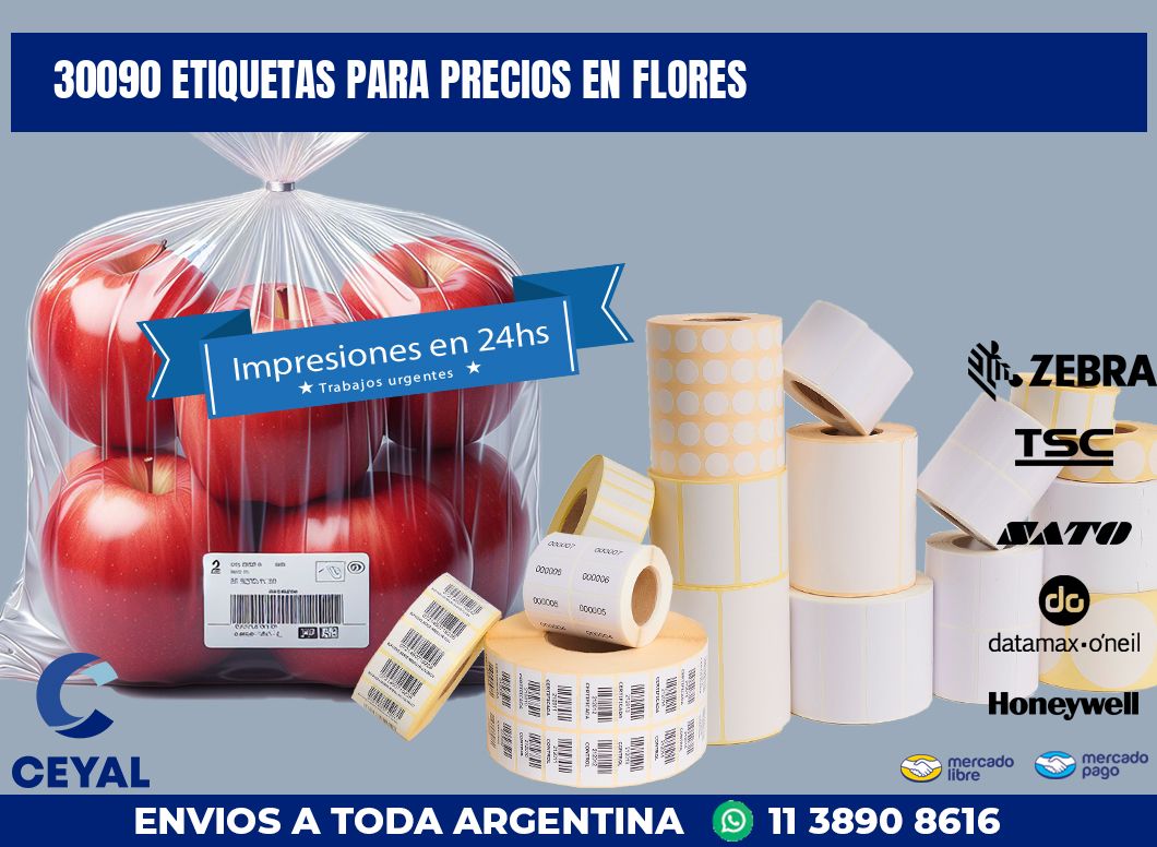 30090 ETIQUETAS PARA PRECIOS EN FLORES