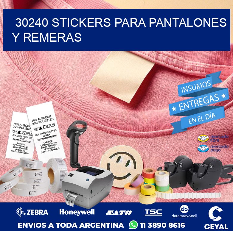 30240 STICKERS PARA PANTALONES Y REMERAS