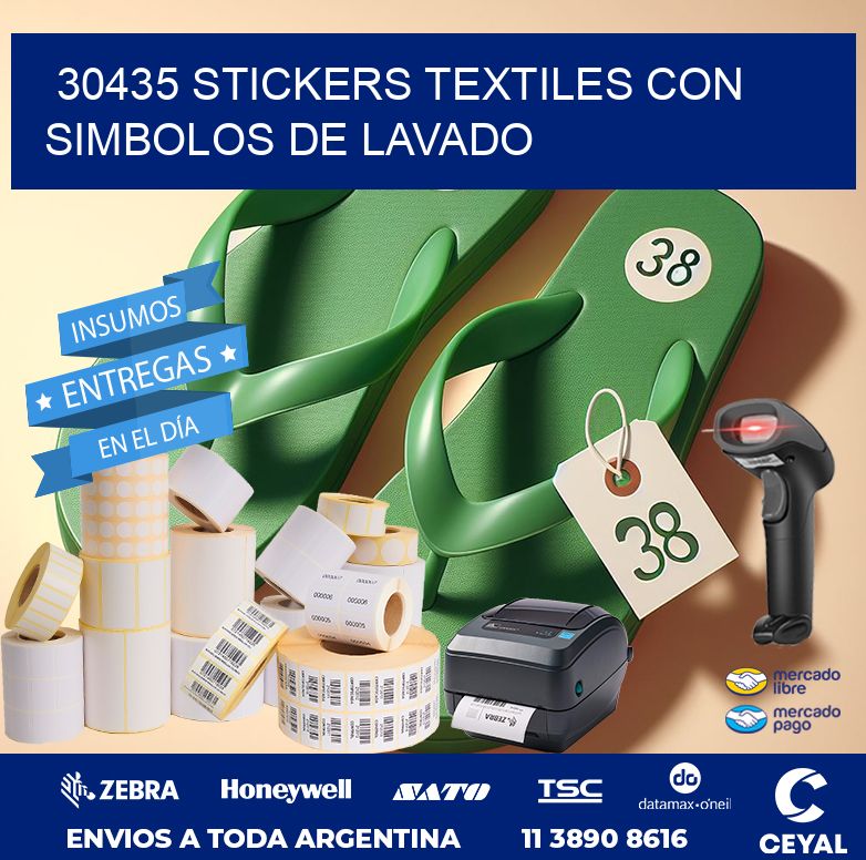 30435 STICKERS TEXTILES CON SIMBOLOS DE LAVADO
