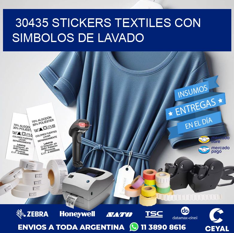 30435 STICKERS TEXTILES CON SIMBOLOS DE LAVADO