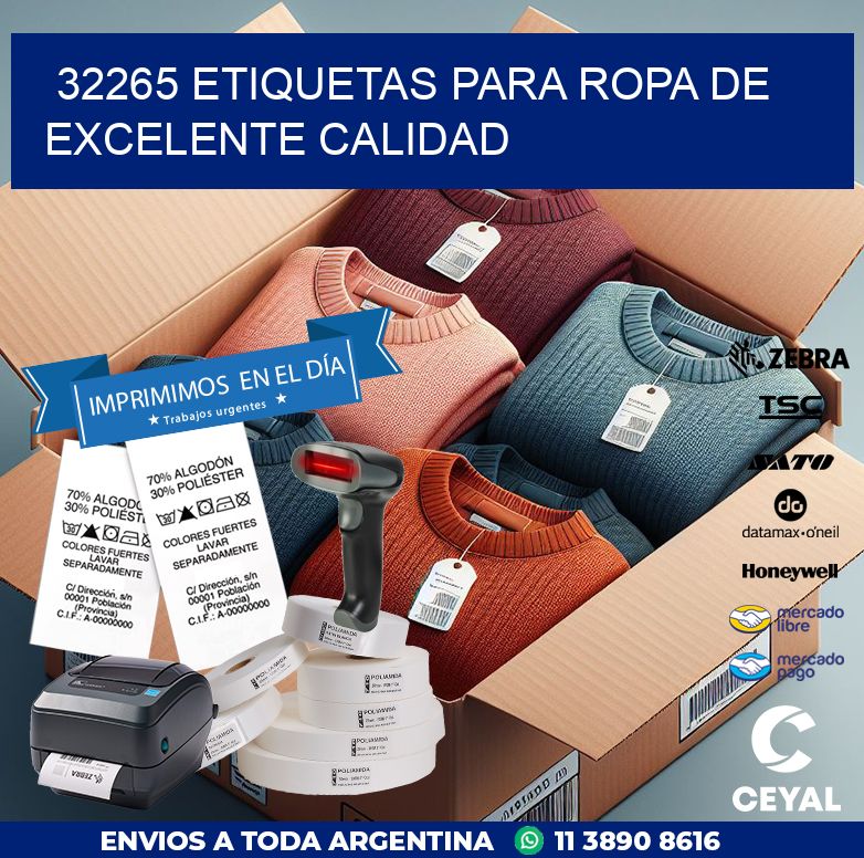 32265 ETIQUETAS PARA ROPA DE EXCELENTE CALIDAD
