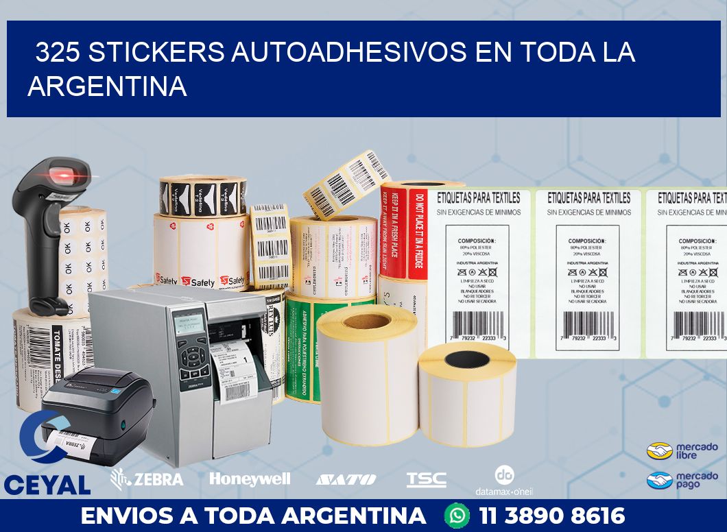 325 STICKERS AUTOADHESIVOS EN TODA LA ARGENTINA