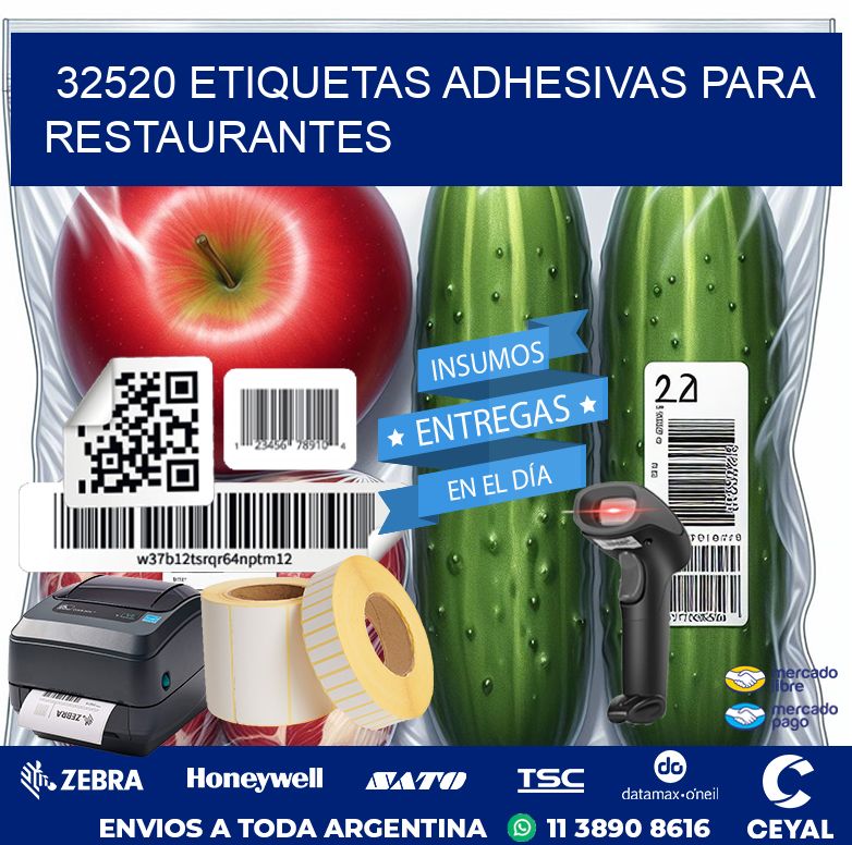 32520 ETIQUETAS ADHESIVAS PARA RESTAURANTES