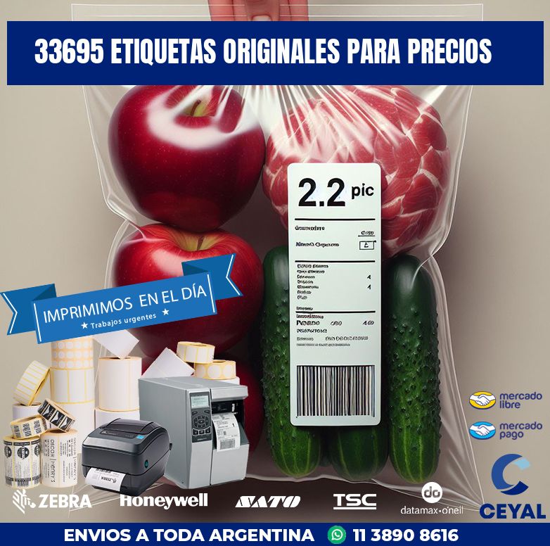 33695 ETIQUETAS ORIGINALES PARA PRECIOS