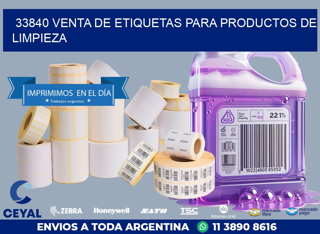 33840 VENTA DE ETIQUETAS PARA PRODUCTOS DE LIMPIEZA