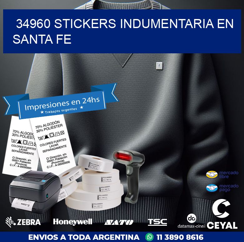 34960 STICKERS INDUMENTARIA EN SANTA FE