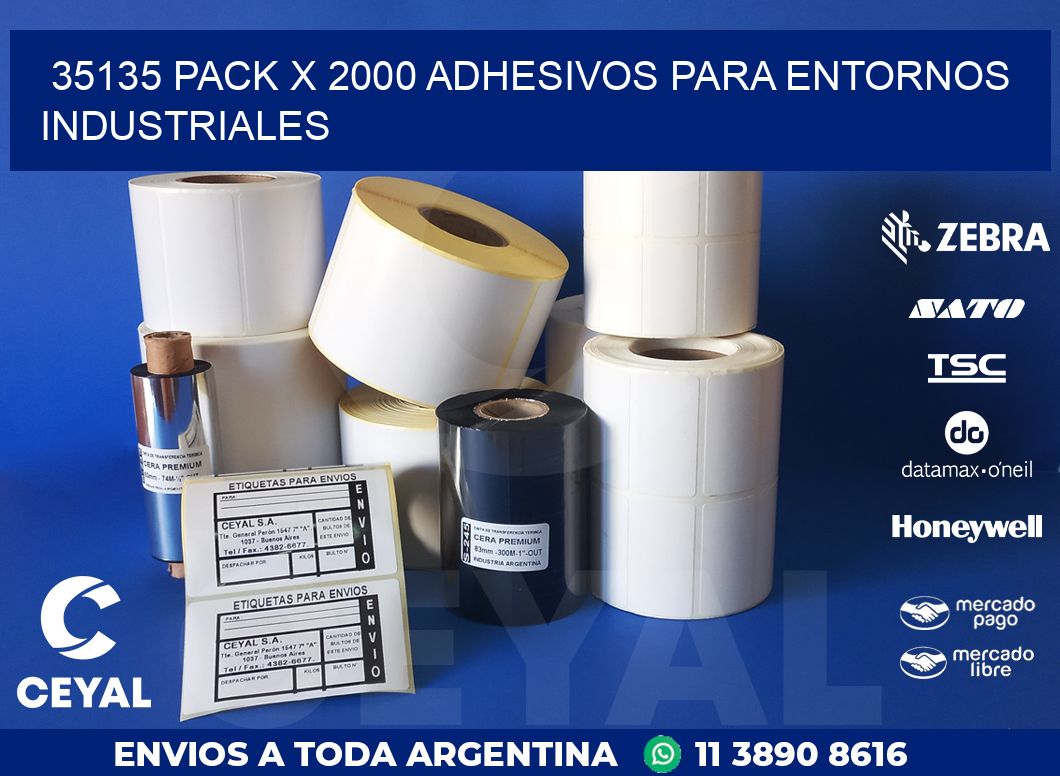 35135 PACK X 2000 ADHESIVOS PARA ENTORNOS INDUSTRIALES