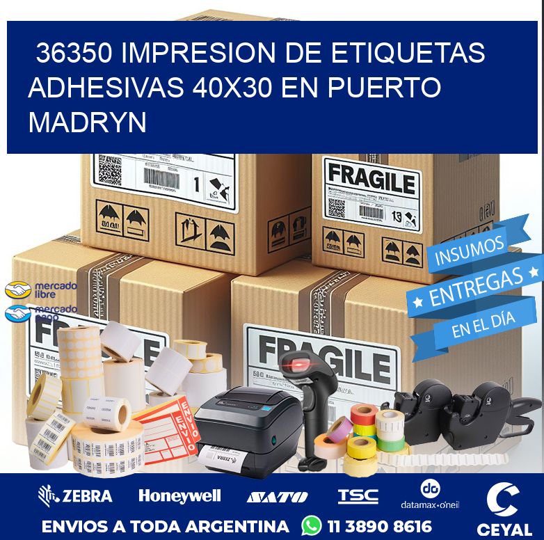 36350 IMPRESION DE ETIQUETAS ADHESIVAS 40X30 EN PUERTO MADRYN