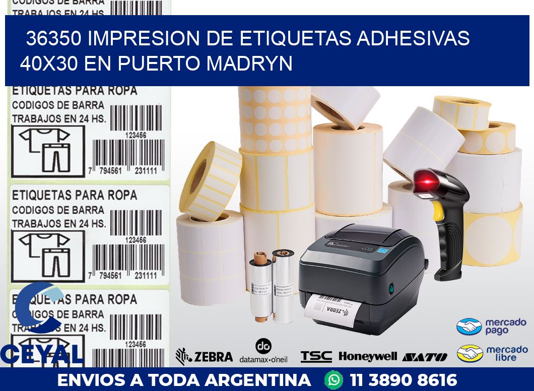36350 IMPRESION DE ETIQUETAS ADHESIVAS 40X30 EN PUERTO MADRYN