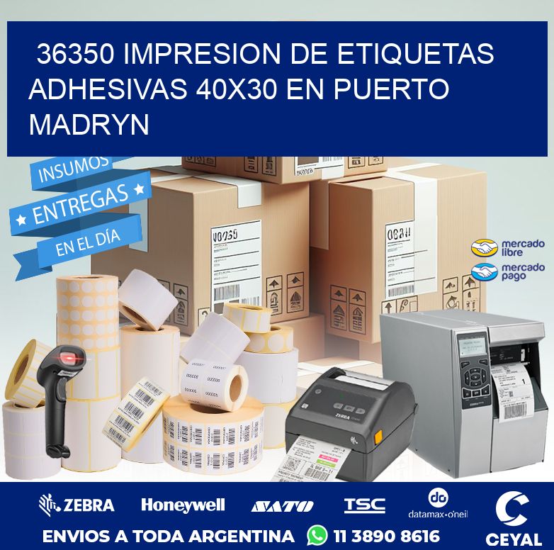 36350 IMPRESION DE ETIQUETAS ADHESIVAS 40X30 EN PUERTO MADRYN