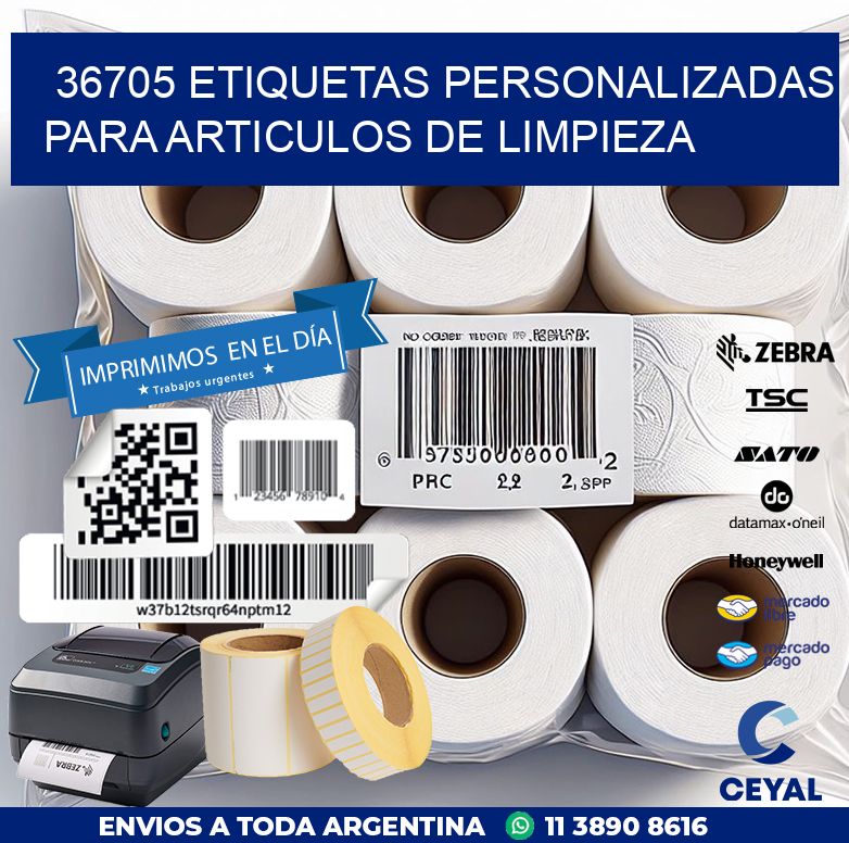 36705 ETIQUETAS PERSONALIZADAS PARA ARTICULOS DE LIMPIEZA