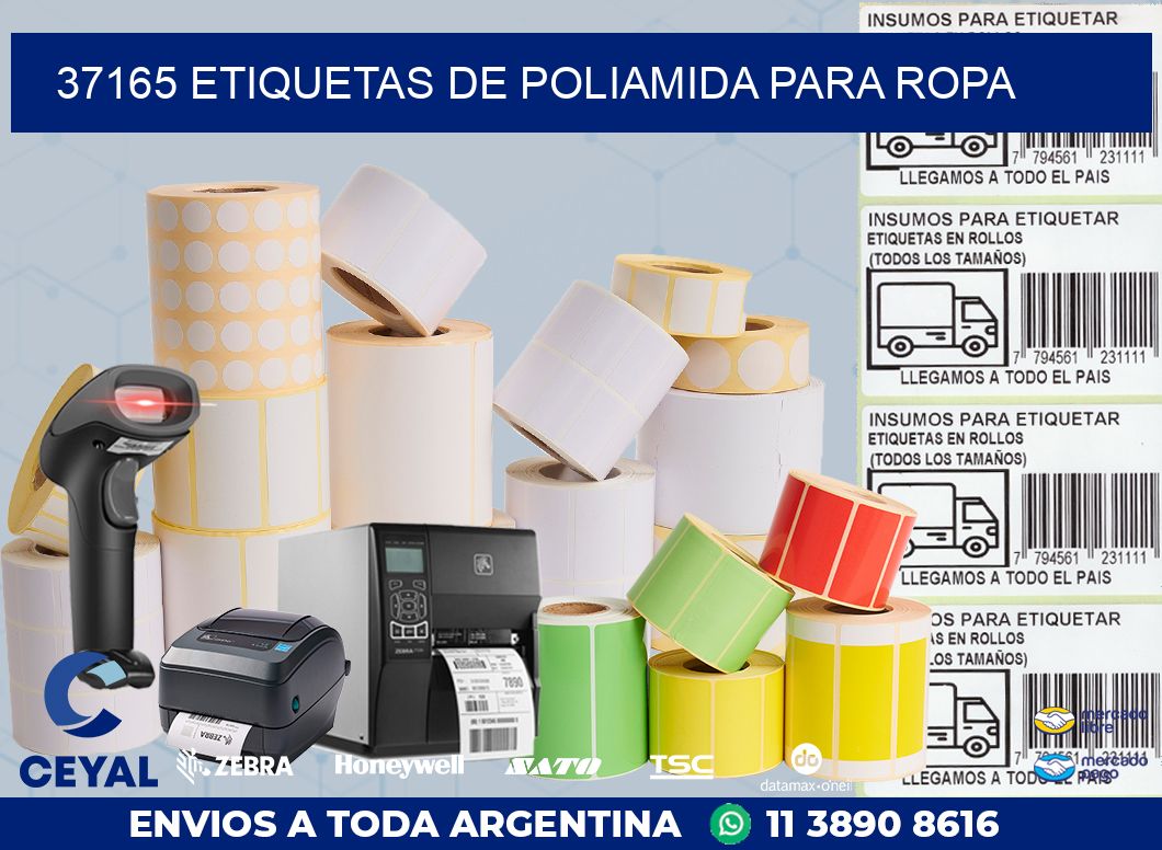 37165 ETIQUETAS DE POLIAMIDA PARA ROPA