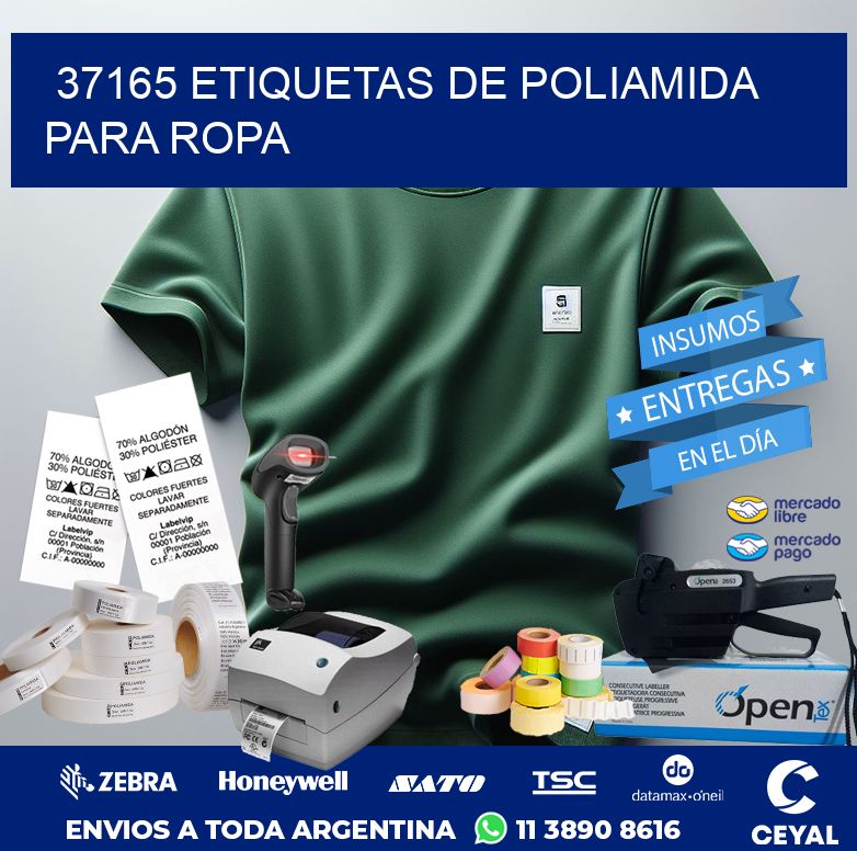 37165 ETIQUETAS DE POLIAMIDA PARA ROPA