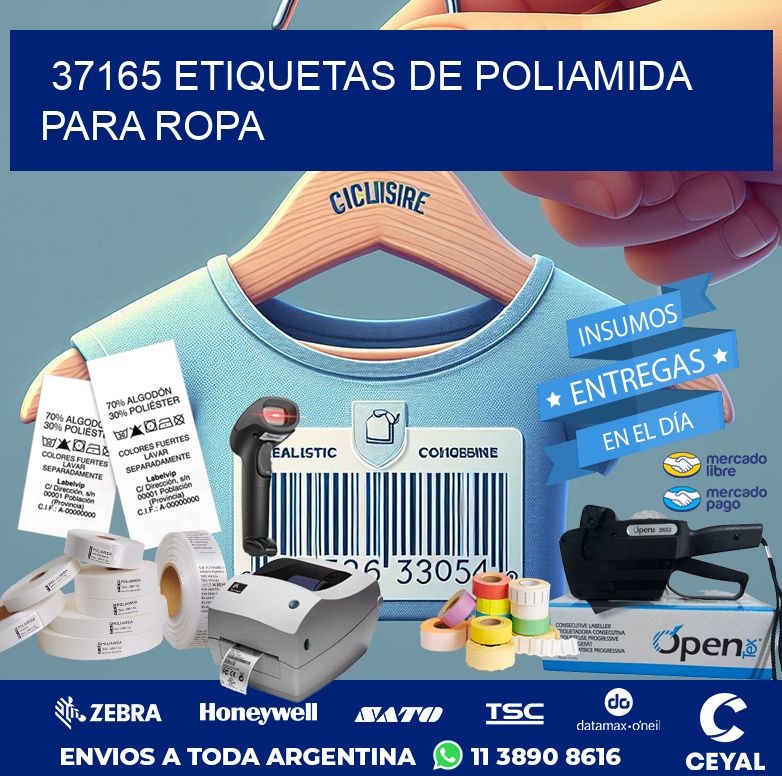 37165 ETIQUETAS DE POLIAMIDA PARA ROPA