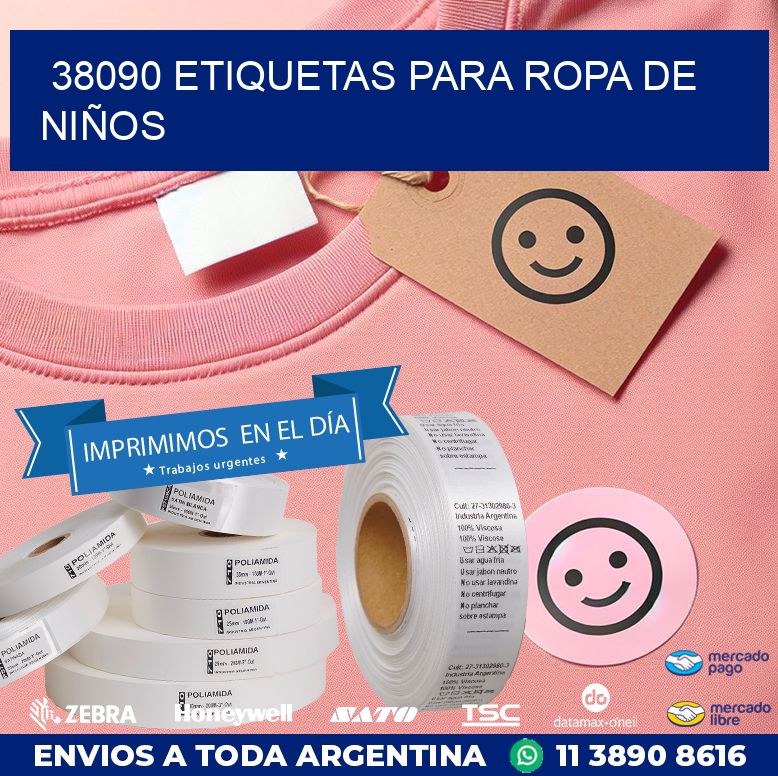 38090 ETIQUETAS PARA ROPA DE NIÑOS