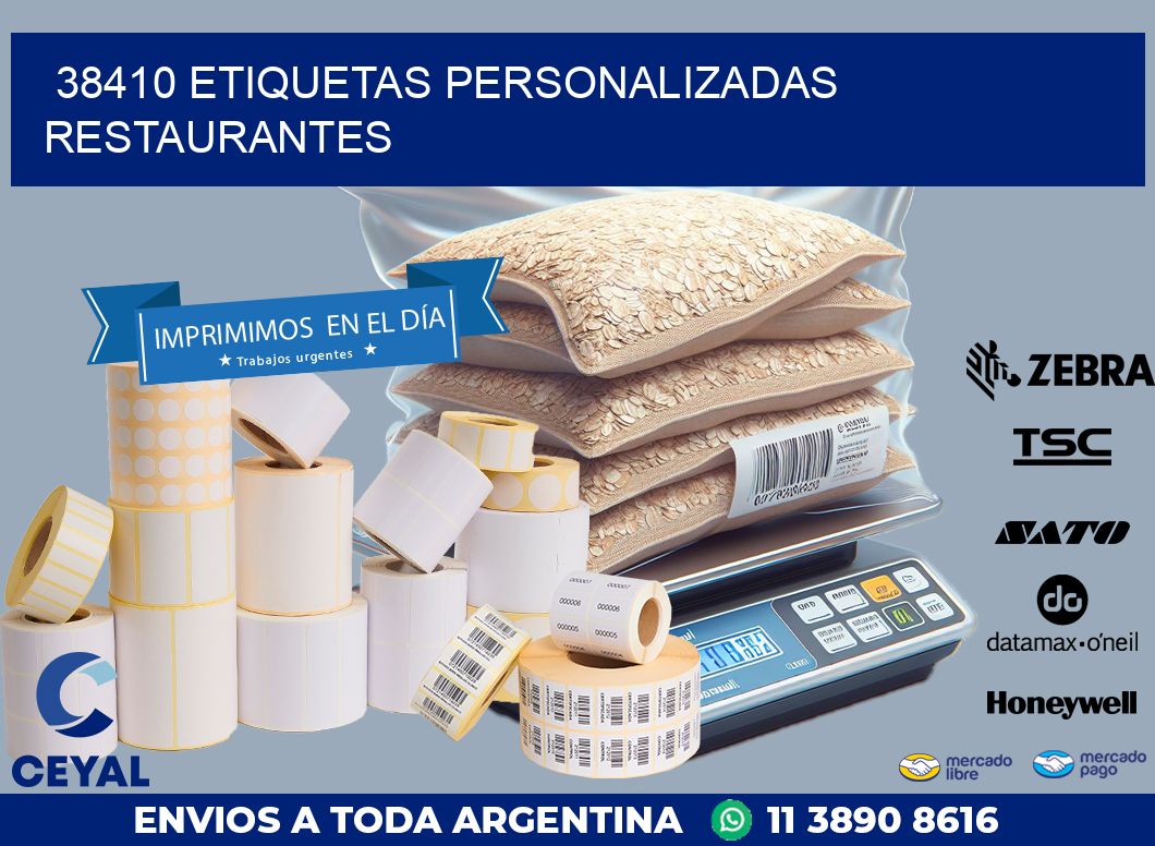 38410 ETIQUETAS PERSONALIZADAS RESTAURANTES