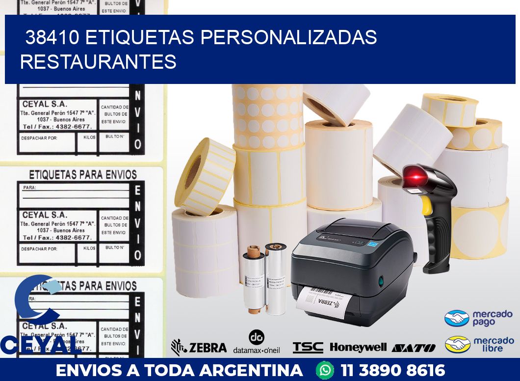 38410 ETIQUETAS PERSONALIZADAS RESTAURANTES