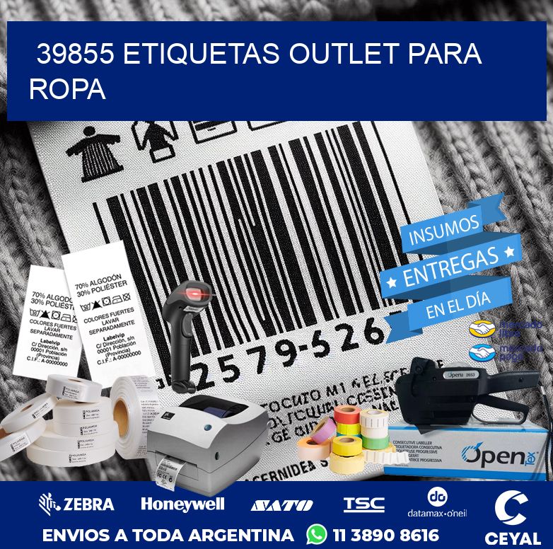 39855 ETIQUETAS OUTLET PARA ROPA