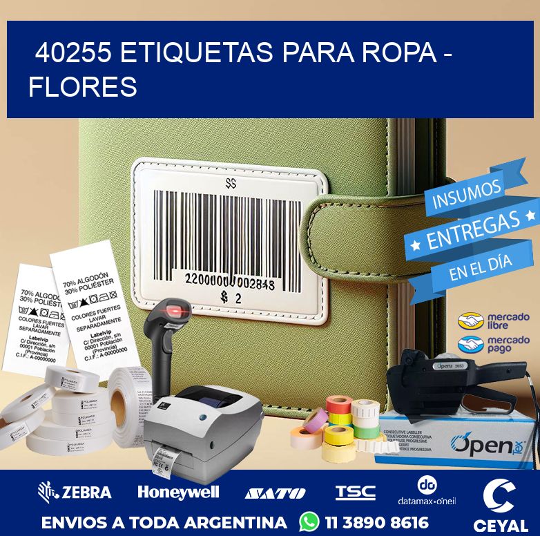 40255 ETIQUETAS PARA ROPA – FLORES